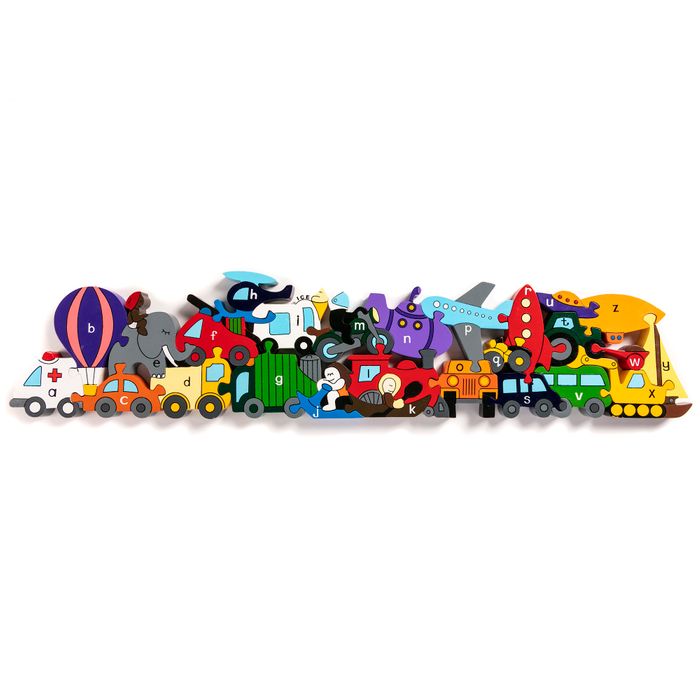 Alphabet Transport Jigsaw Puzzle and Playset